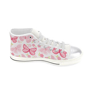 High & Low Top Canvas Women's Shoes with Lovely Butterfly Pattern - Freedom Look