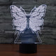 High Quality 3D Illusion Butterfly LED Lamp - Freedom Look