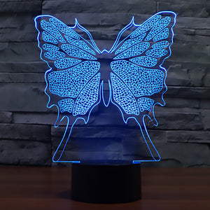 High Quality 3D Illusion Butterfly LED Lamp - Freedom Look