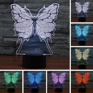 High Quality 3D Illusion Butterfly LED Lamp - Freedom Look