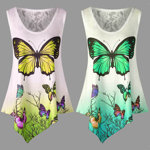 Summer O-Neck Butterfly Casual Top