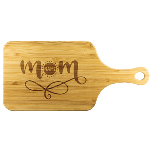 Personalized Mom Wood Cutting Board With Handle