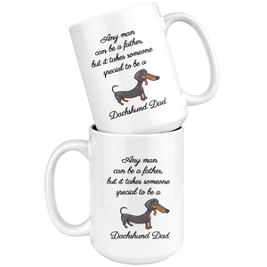 Dachshund Coffee Mug Set - Dad - Matching Dachshund Wiener Mugs - World's Best Mother Dad - Great Gift For Couple Dachshund Owners (15 oz) - Freedom Look
