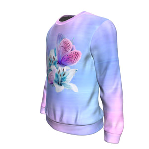 Blue & Pink Butterfly Sweatshirt - Freedom Look