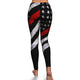 Firefighter Red Line Flag Leggings - Freedom Look