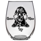 Ivy - English Setter Dog RM Stemless Wine Glass