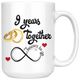 9th Wedding Anniversary Gift For Him And Her, 9th Anniversary Mug For Husband & Wife, 9 Years Together, Married 9 Years, 9 Years With Her (15 oz )