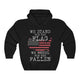US Flag Army Military American Veteran Kneel For The Fallen Unisex Hoodie