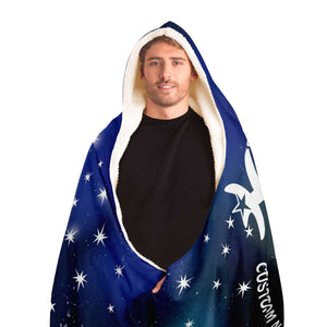 Personalized Pisces Horoscope Zodiac Star Sign Hooded Blanket