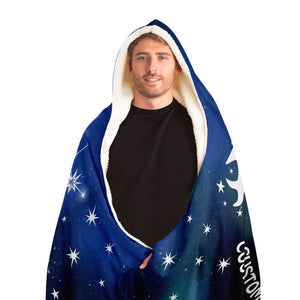 Personalized Sagittarius Horoscope Zodiac Star Sign Hooded Blanket