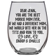 Jenn Snoop & Smalls Morkie Dog Mom Stemless Wine Glass