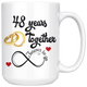 48th Wedding Anniversary Gift For Him And Her, 48th Anniversary Mug For Husband & Wife, Married For 48 Years, 48 Years Together With Her ( 15 oz )