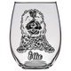 Ollie Sheepadoodle Dog Stemless Wine Glass