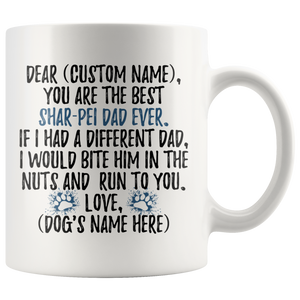 Personalized Best Shar-Pei Dad Coffee Mug (11 oz)