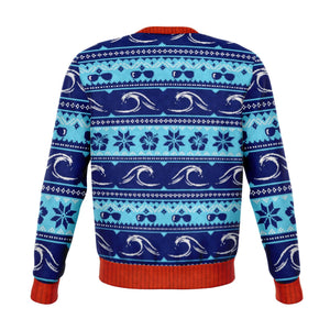 Surfing Swells Funny Sweatshirt Ugly Christmas Sweater