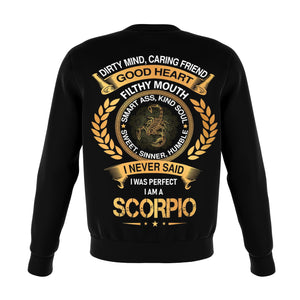 Scorpio Fashion Sweatshirt Horoscope Zodiac November Birthday Gift
