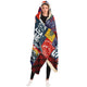 Blue & Red Camping Hooded Blanket - New