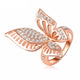 Beautiful Butterfly Rings With Austrian Crystals - Freedom Look