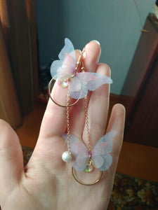 Cute Butterfly Long Earrings - Freedom Look