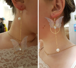 Cute Butterfly Long Earrings - Freedom Look