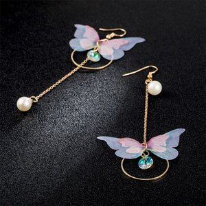 Cute Butterfly Long Earrings - Freedom Look