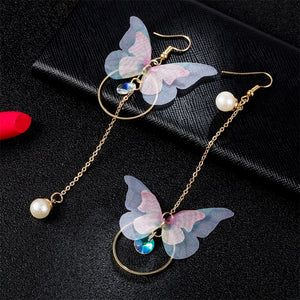 Cute Butterfly Long Earrings - Freedom Look