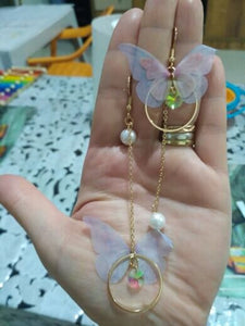 Cute Butterfly Long Earrings - Freedom Look
