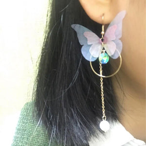 Cute Butterfly Long Earrings - Freedom Look