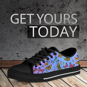 Colorful Butterflies Low Top Shoes - Freedom Look