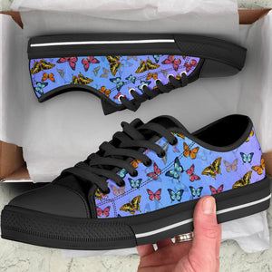 Colorful Butterflies Low Top Shoes - Freedom Look