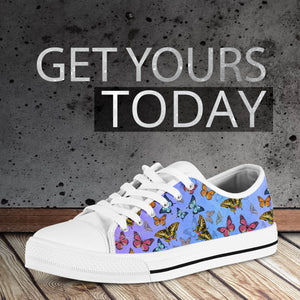 Colorful Butterflies Low Top Shoes - Freedom Look