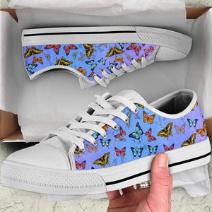 Colorful Butterflies Low Top Shoes - Freedom Look