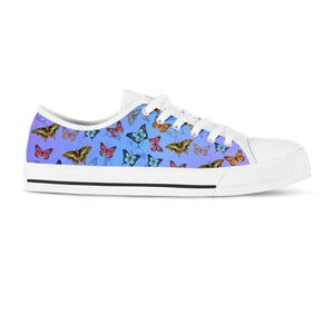 Colorful Butterflies Low Top Shoes - Freedom Look