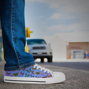 Colorful Butterflies Low Top Shoes - Freedom Look
