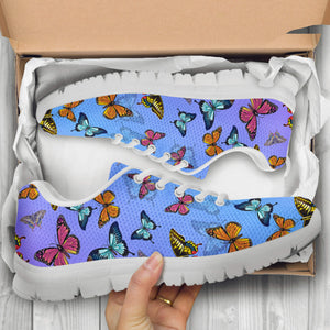 Blue Butterfly Sneakers, Butterflies Gift - Freedom Look