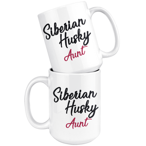 Siberian Husky Aunt Coffee Mug (15 oz)