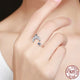 Crescent Moon & Star Ring - 925 Sterling Silver - Freedom Look