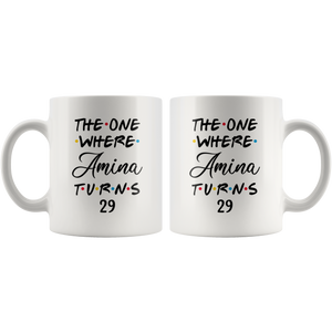 The One Where Amina Turns 29 Years Coffee Mug (11 oz)
