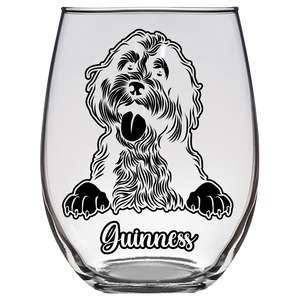 Guinness Bernedoodle Stemless Wine Glass