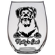 Molly's Dad Rottweiler Dog Stemless Wine Glass
