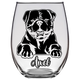 Axel American Bulldog - Stemless Wine Glass