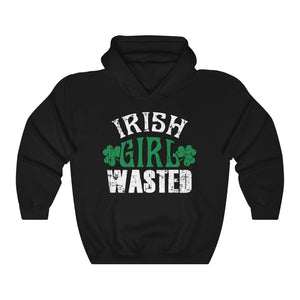 Irish Girl Wasted Patrick's Day St Patrick Unisex Hoodie Hooded Sweatshirt