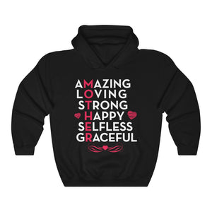 Amazing Loving Strong Graceful Mom Mother's Day Hoodie Hooded Sweatshirt
