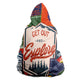 Blue & Red Camping Hooded Blanket - New