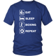 Eat Sleep Boxing Repeat Daily Routine Hobby Sport Training Men & Women T-Shirt