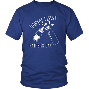 Happy First Father's Day New Dad Baby Shower Men Daddy T-Shirt