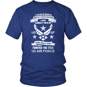 US Army Military Air Force USAF Veteran Mom & Dad Thank You Unisex T-Shirt