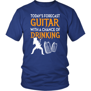 Today's Forecast Guitar Guitarist Party Music Women & Unisex T-Shirt