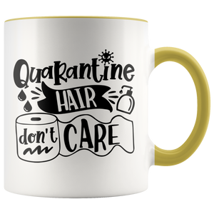 Pandemic Quarantine Hair Don't Care Toilet Paper Colored Coffee Mug