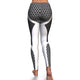 Hexagonal Printed Leggings - Black